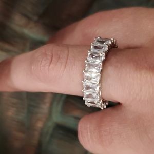 NEW Art Deco Baguette Emerald Cut CZ Ring SIZE 8